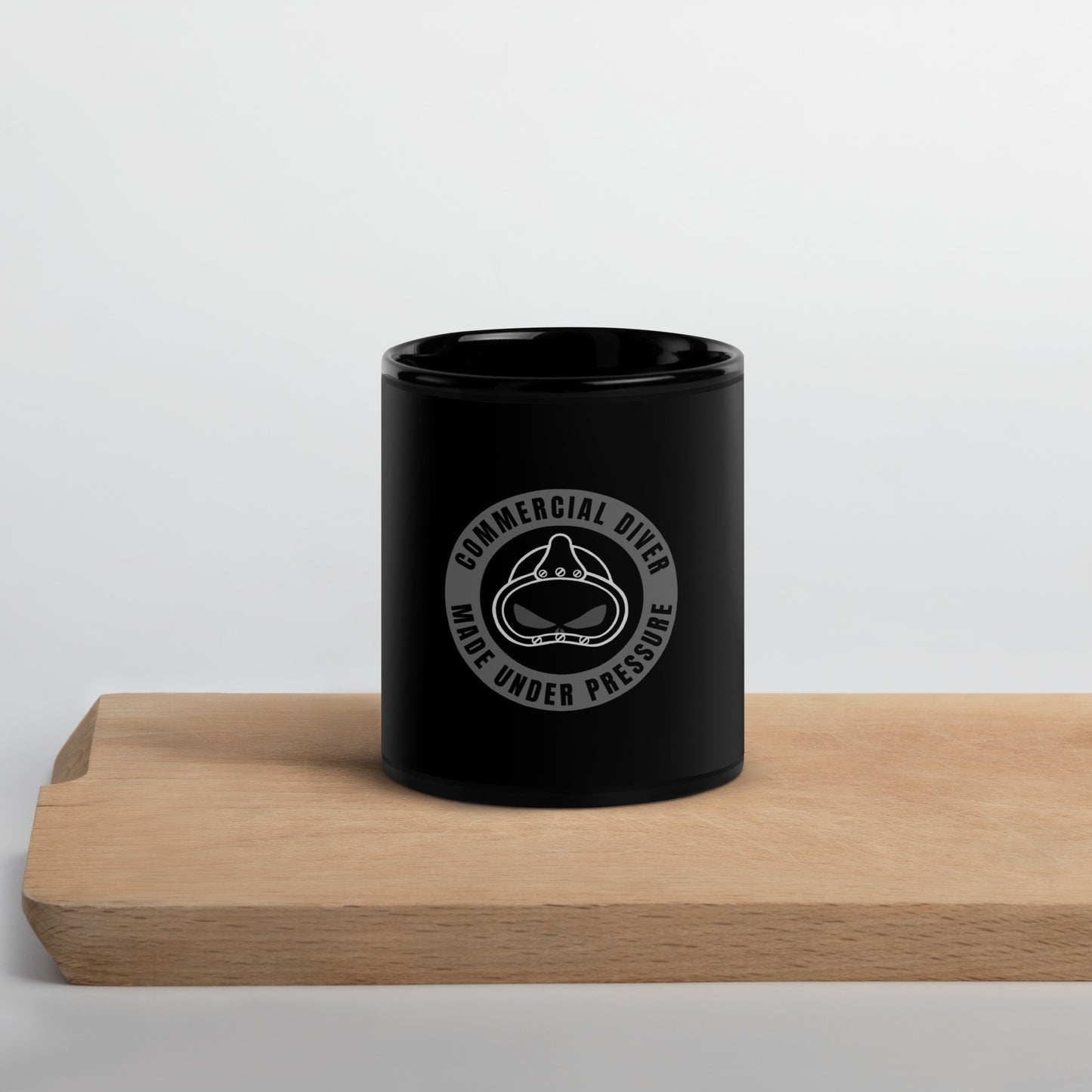 Commercial Diver Black Glossy Mug